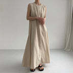 Simple Solid Color Sleeveless Maxi Dress