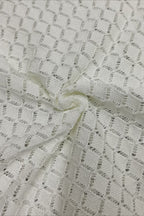 White Spaghetti Strap Sweetheart Crochet Knit Side Slit Maxi Dress