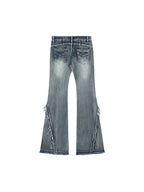 Washed Polished Flare Jeans