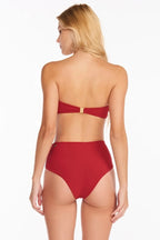 Strapless Striped Bikini Set