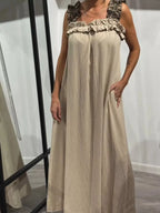 Full Size Ruffled Strap Flowy Maxi Dress Plus Size
