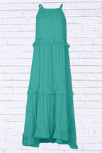 Ruffled Sleeveless Maxi Dress | Flowy & Feminine