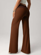 Lace-trimmed Casual Sexy Yoga Flared Pants