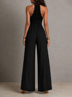 V-neck Lace Stitching Temperament Grace Pants Jumpsuits