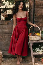 Nina | Sleeveless Corset Midi Dress