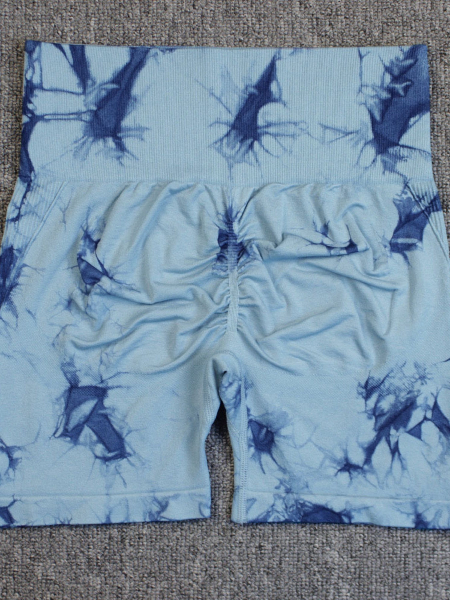 Seamless Tie-dye High-waisted, Tummy-flattening, And Butt-lifting Yoga Shorts