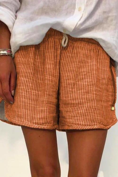 Stripes Wide Leg Shorts