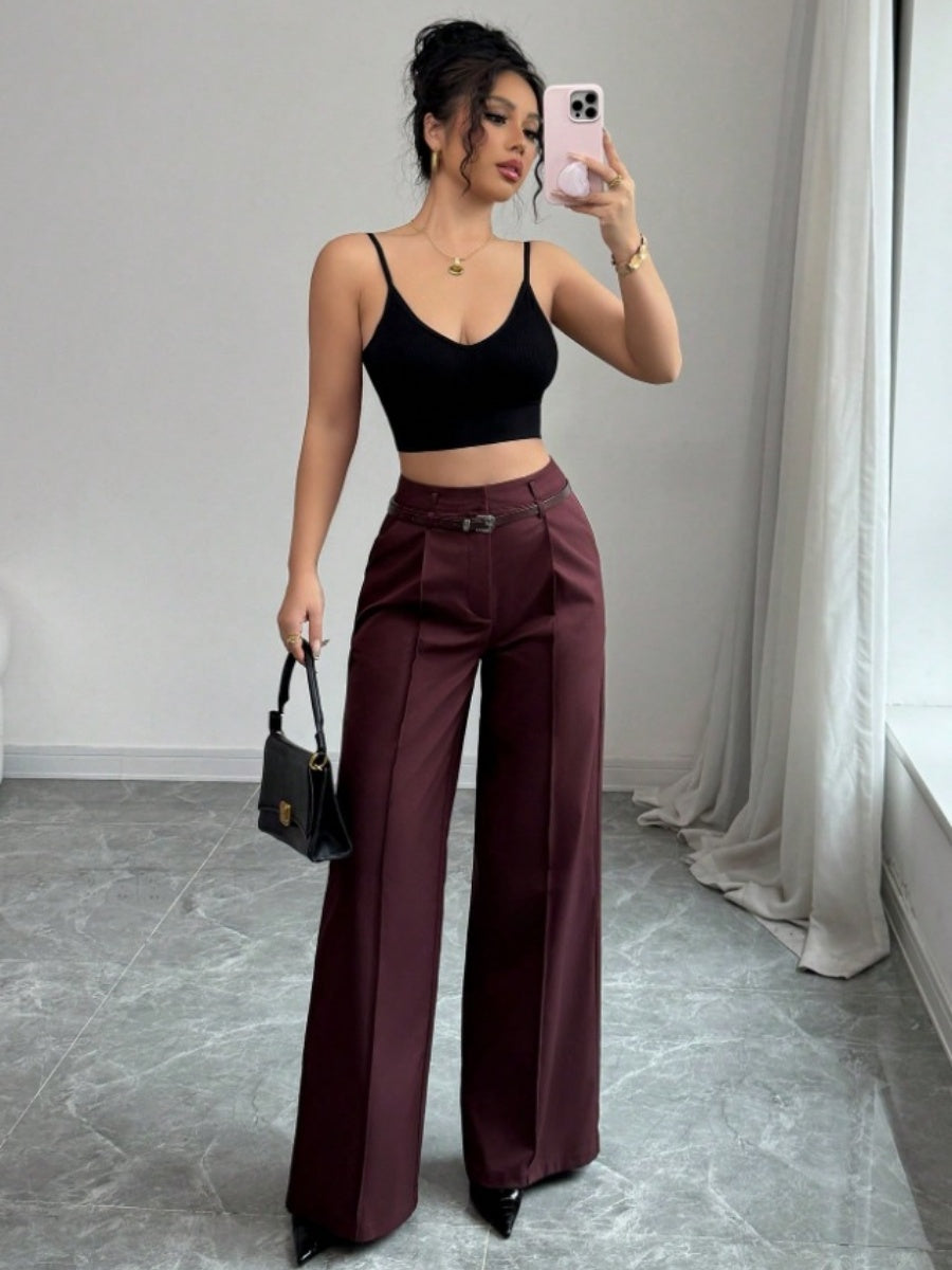 Straight-fit Suit Commuting Pocket Pants