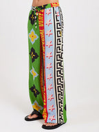 Printed Vacation Long-sleeved Shirt Pants Wide Leg Set 2-piece Sets