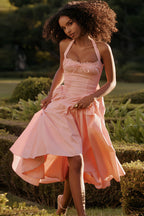 Adabella Cotton Halter Midi Sundress