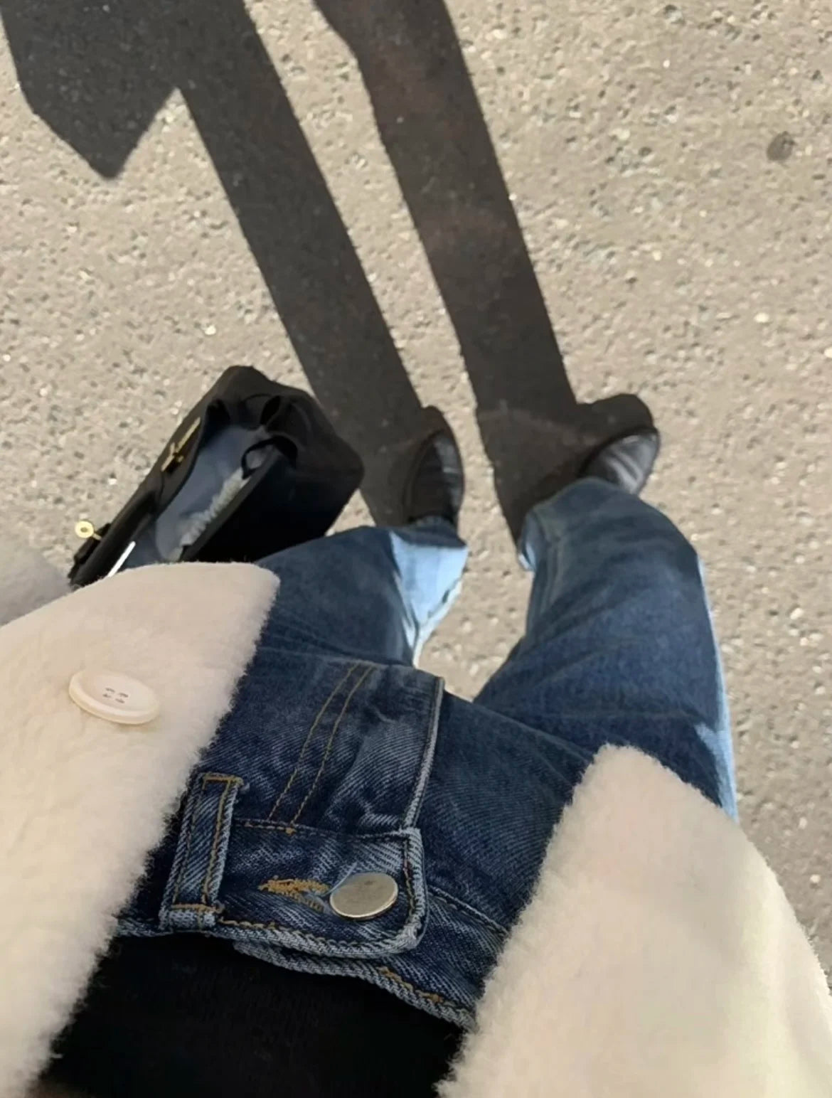 | Long Sleeve White Winter Coat