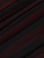 Fitted Mesh Long-Sleeved Bodycon Deep Red Short Dress