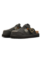 Distressed Denim Closed-toe Slip-on Flat