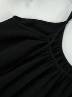100% Cotton Temperament Camisoles Loose-fit Home Vacation Mini&Short Dresses