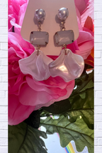Pearlescent Petal Drop Earrings