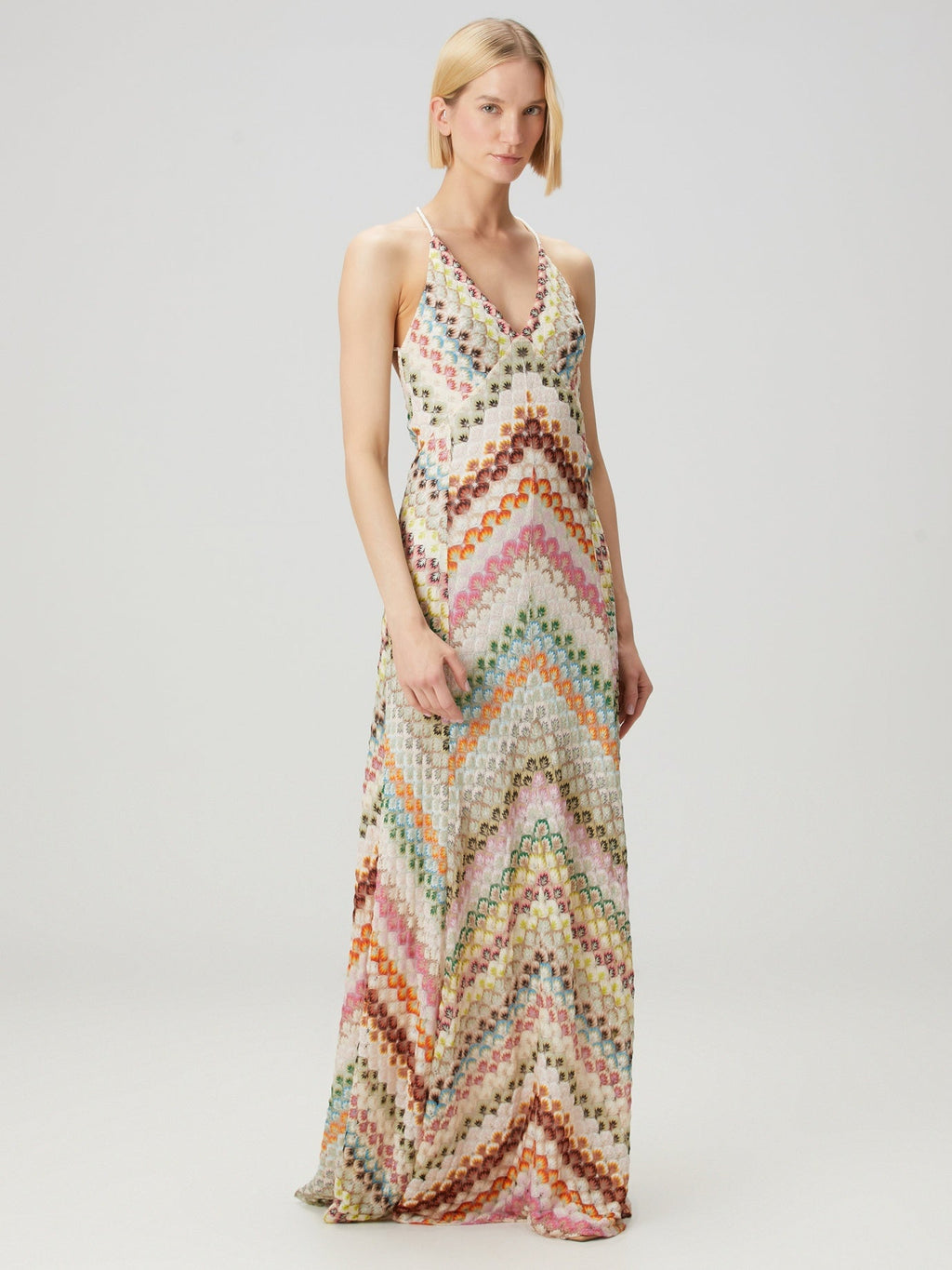Colorful Crochet Lace Camisole Maxi Dress