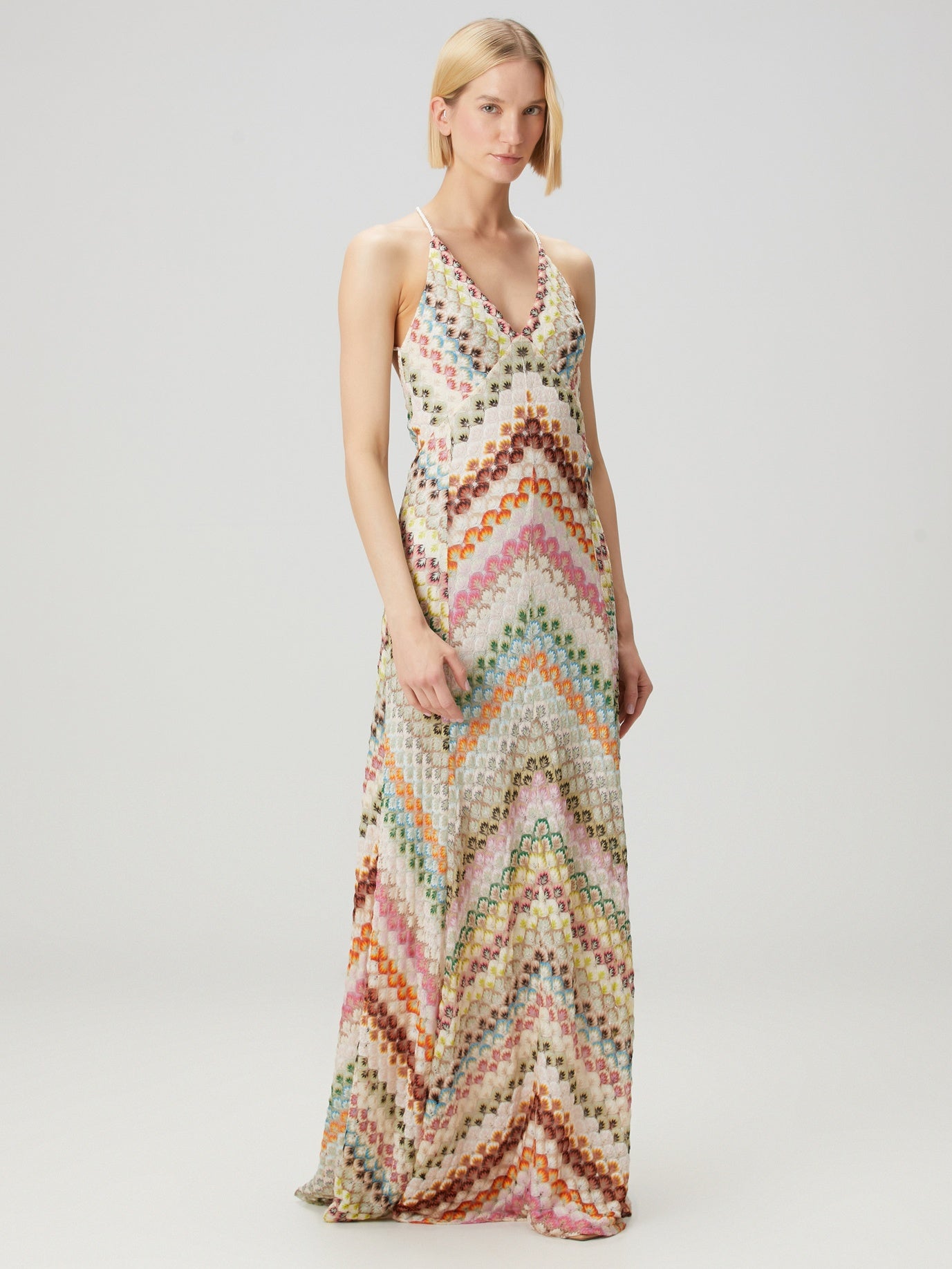 Colorful Crochet Lace Camisole Maxi Dress