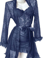 Lace Lingerie Mesh Two-piece Sleepwear Set