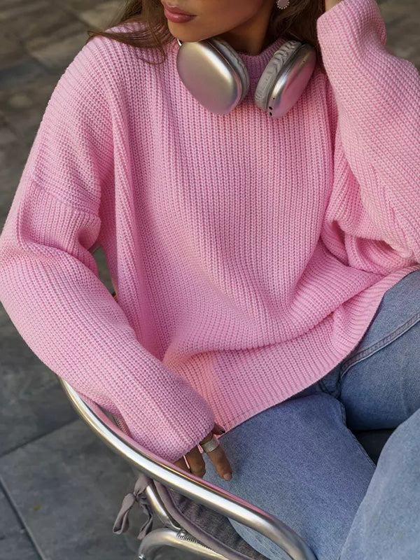 | Oversize sweater in warm color