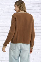 Umgee Two-Tone Button Front Cardigan