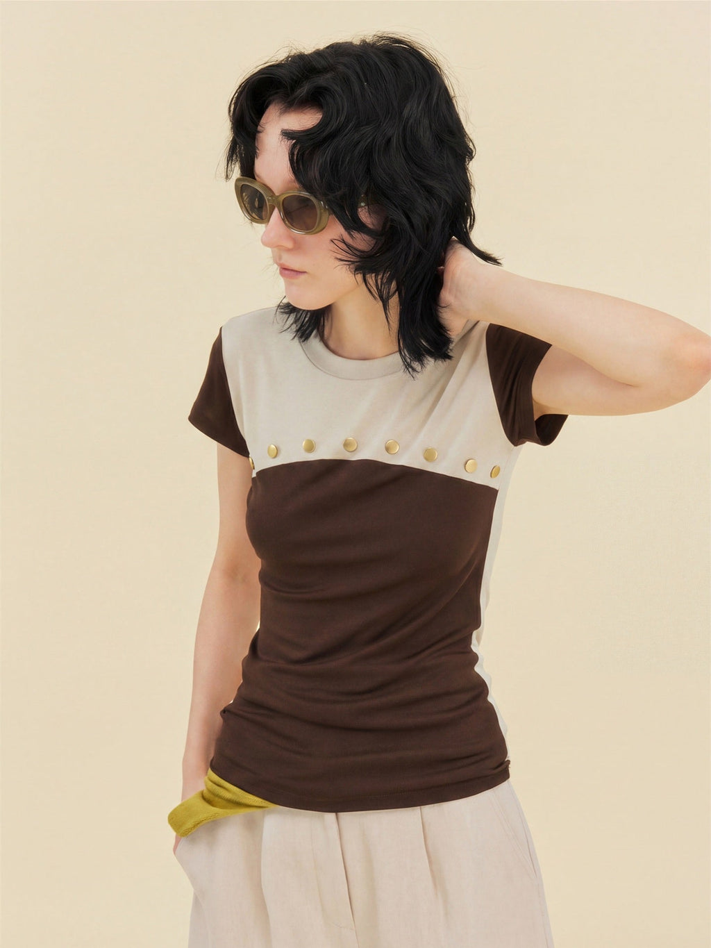 Creative Beaded Patchwork Top