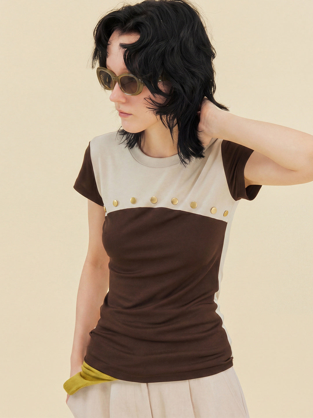 Creative Beaded Patchwork Top