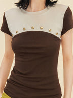 Creative Beaded Patchwork Top