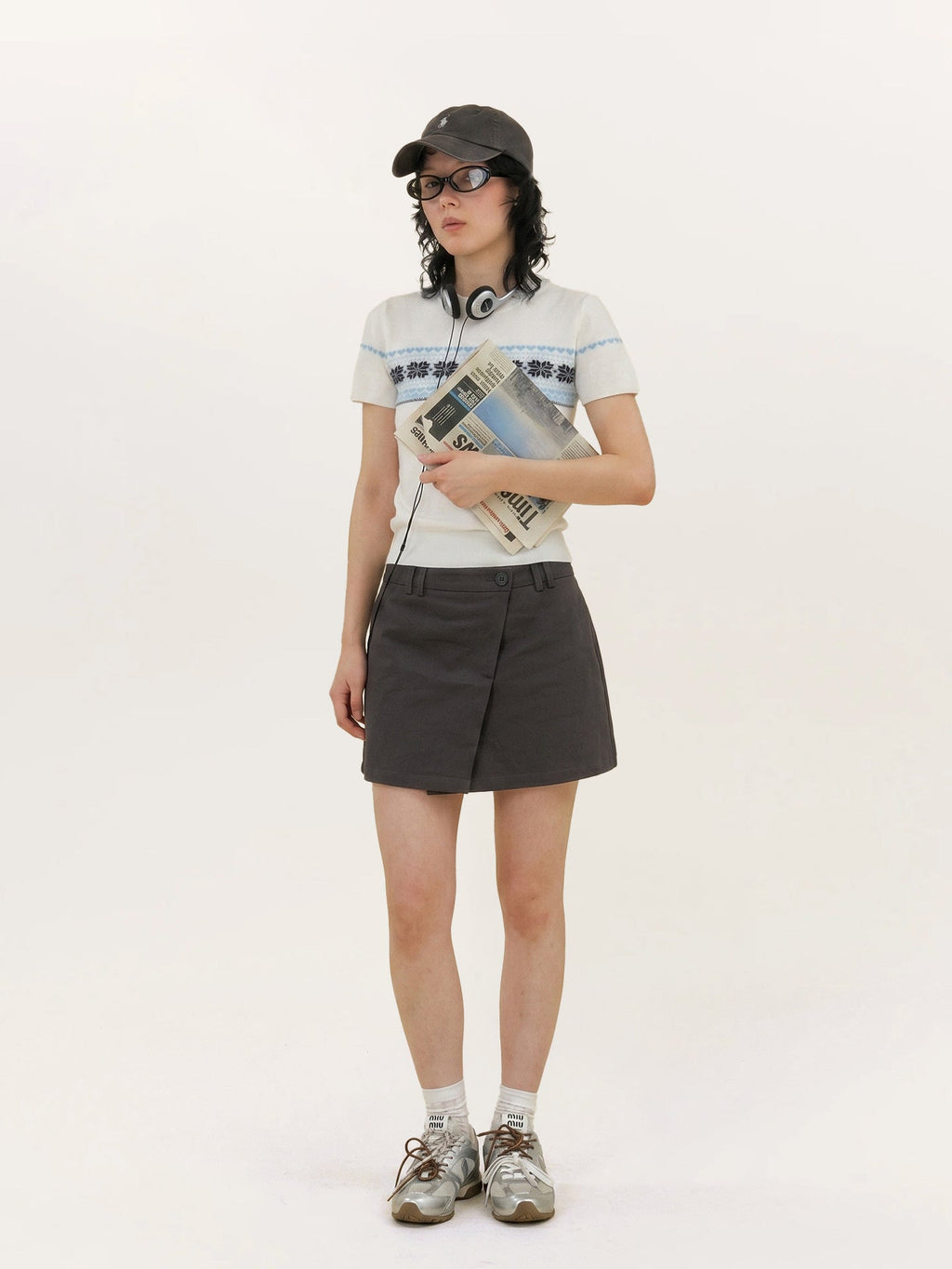 Women's Color-blocked Jacquard Patchwork T-shirt