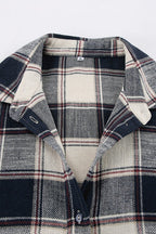 Relaxed Fit Plaid Long Sleeve Blouse