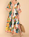 Hawaii scenery Printed  Kaftan