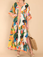 Hawaii scenery Printed  Kaftan