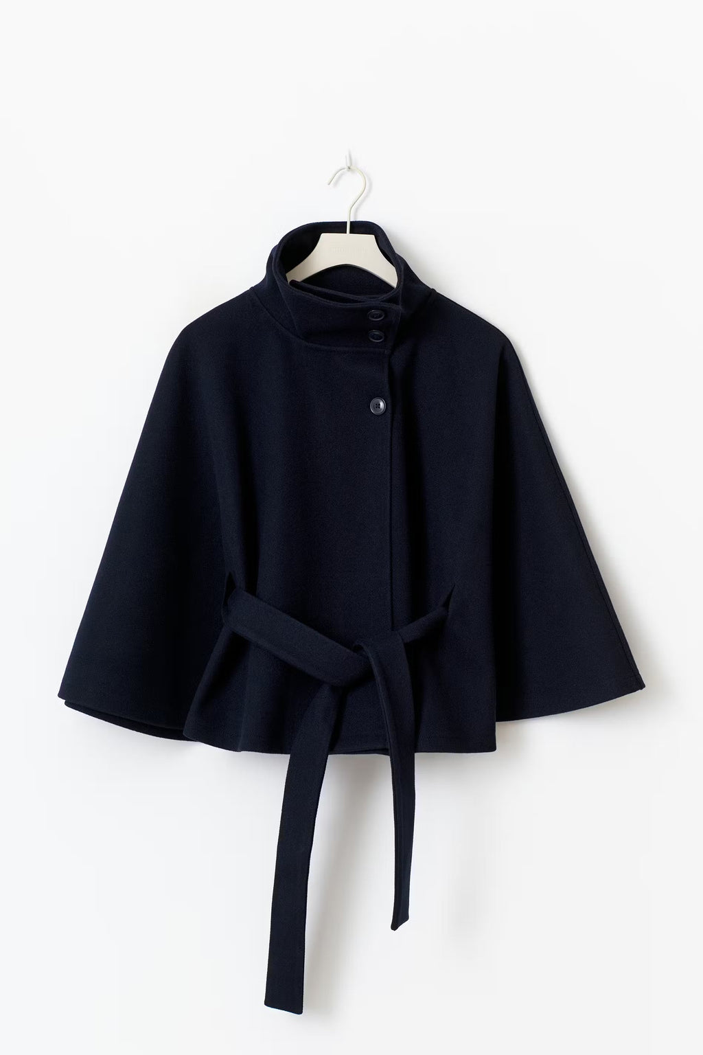 | Women's Winter High Collar Belted Coat