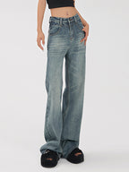 Vintage Straight Wide Leg Jeans