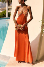Marlena Embroidered Lace Slip Maxi Dress