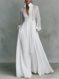 | Minimalist Linen Maxi Dress