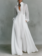 Aveline | Button-Front Maxi Dress