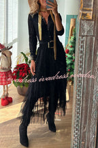 Be Your Own City Queen Tiered Elastic Waist Tulle Maxi Skirt