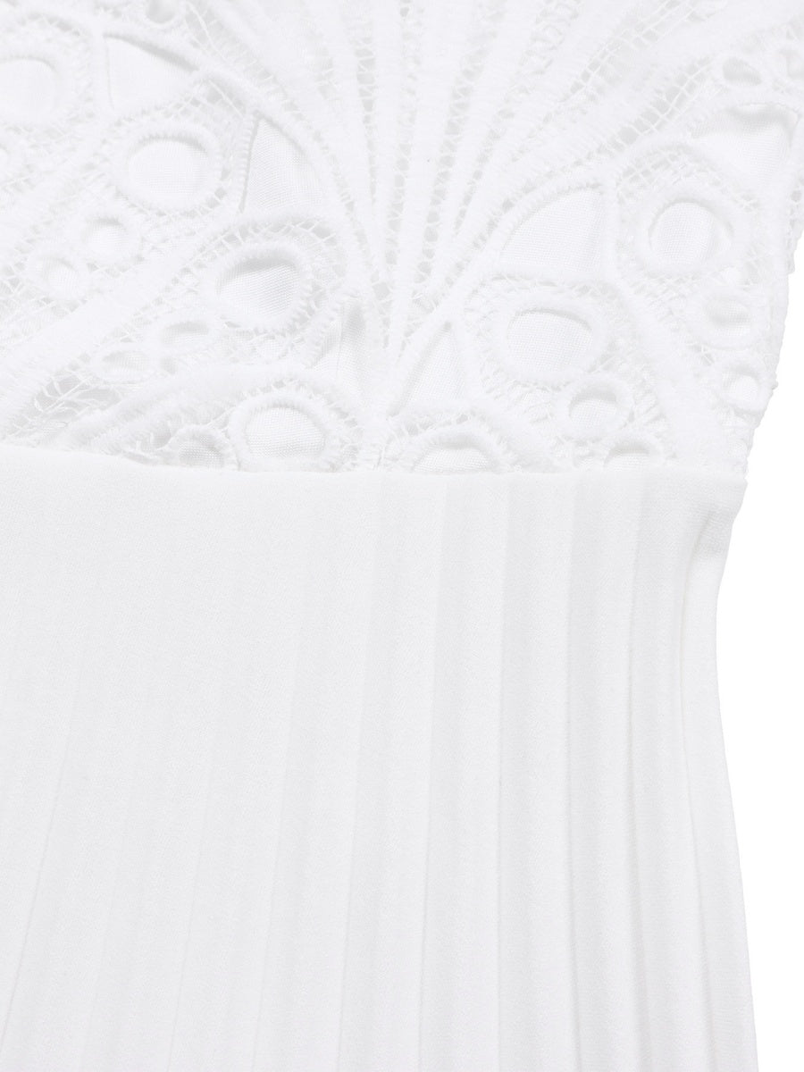 Short Sleeve Trim Lace Belts Mini&Short Dresses