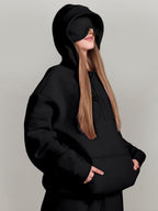 Pocket Solid Color Hoodies