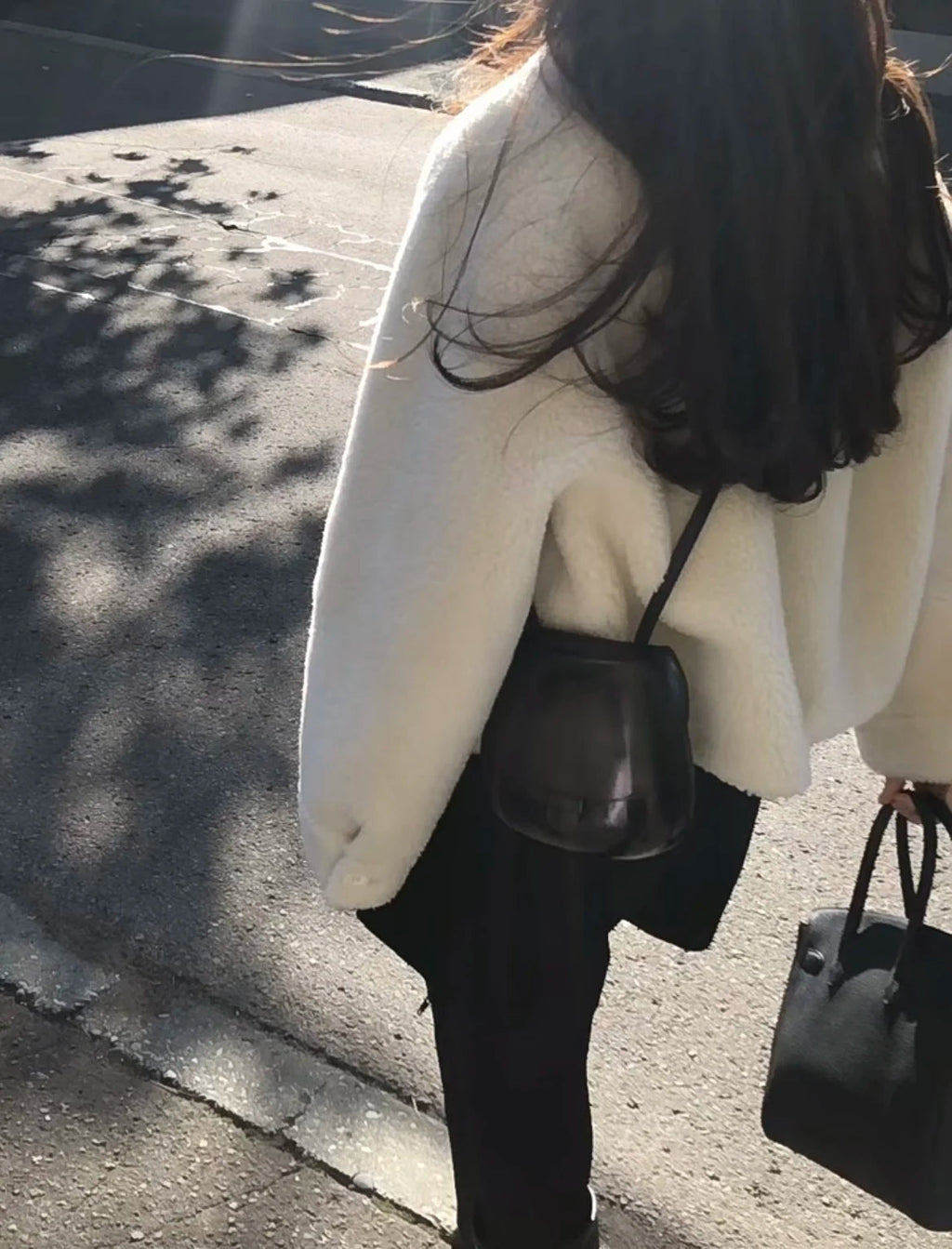 | Long Sleeve White Winter Coat