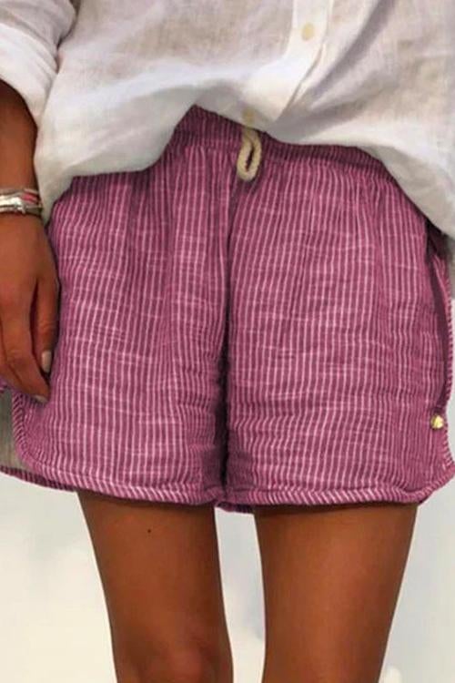 Stripes Wide Leg Shorts