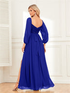 Sequins Sequins Chiffon Slit Formal Dress Maxi Dresses