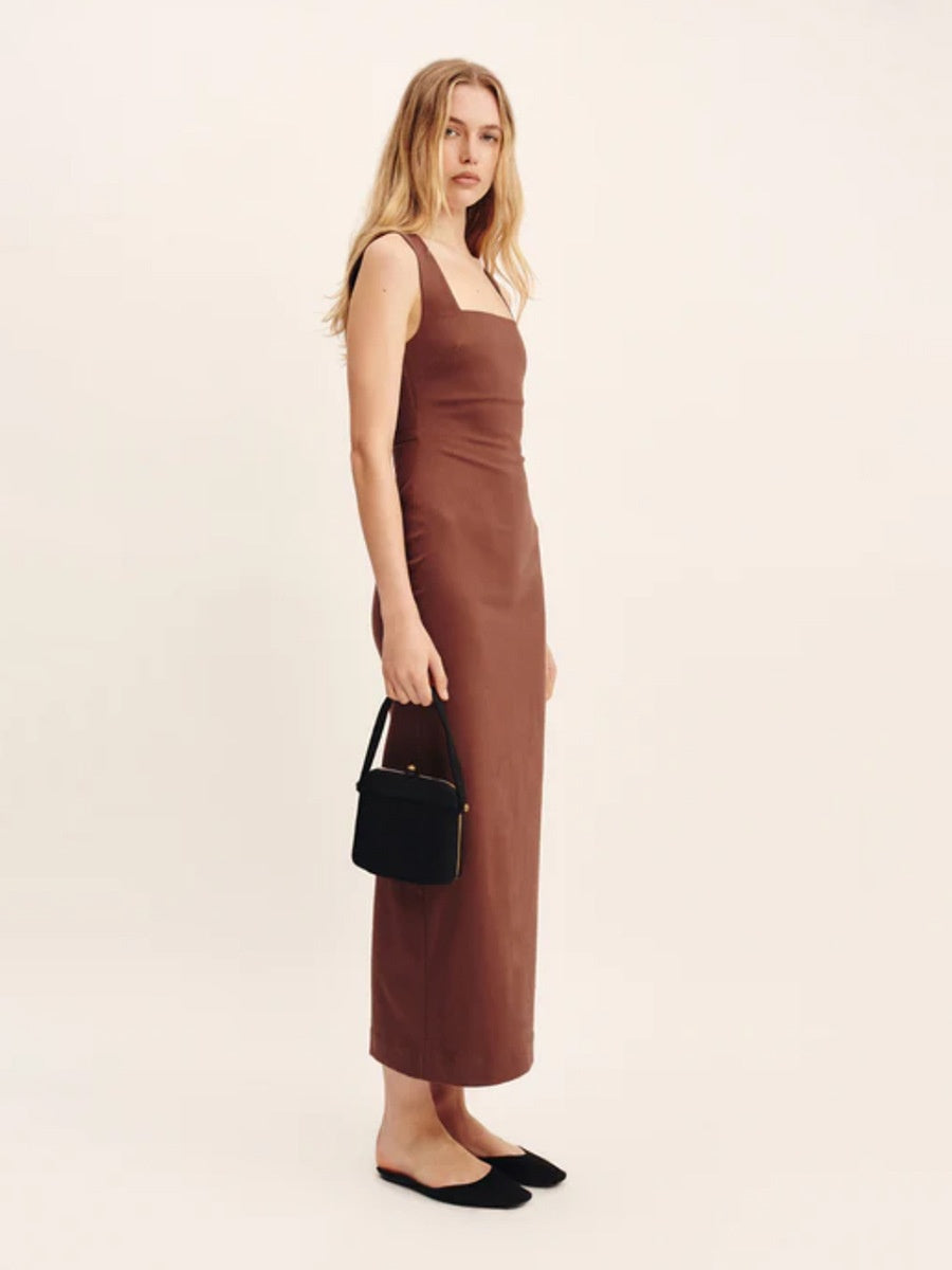 Square Collar Cotton And Linen Camisoles Leisure Temperament Maxi Dresses
