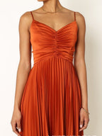 Camisoles Green Formal Dress Crimp Maxi Dresses