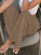 Lace High waist Straight Pants