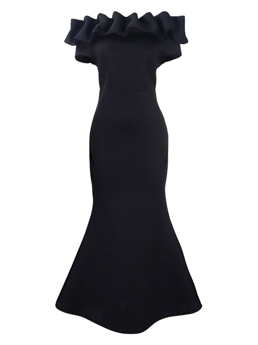 Off Shoulder Sexy Fishtail Formal Dress Maxi Dresses