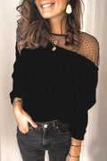 Perspective Patchwork Long Sleeve Tops