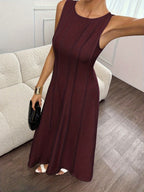 Sleeveless Temperament Gathering Grace Maxi Dresses