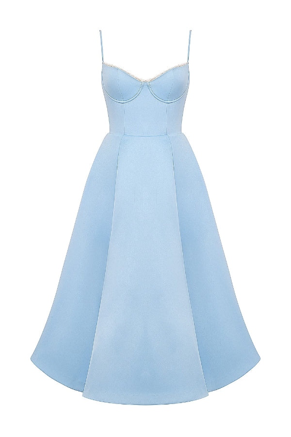 | Strapless V-neck Sleeveless Maxi Dress