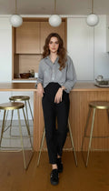 Pleated Long Sleeve Blouse